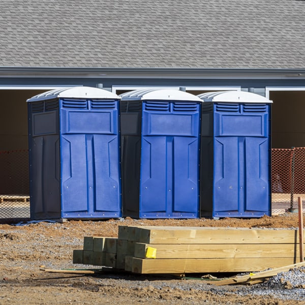 how often are the porta potties cleaned and serviced during a rental period in Georgetown